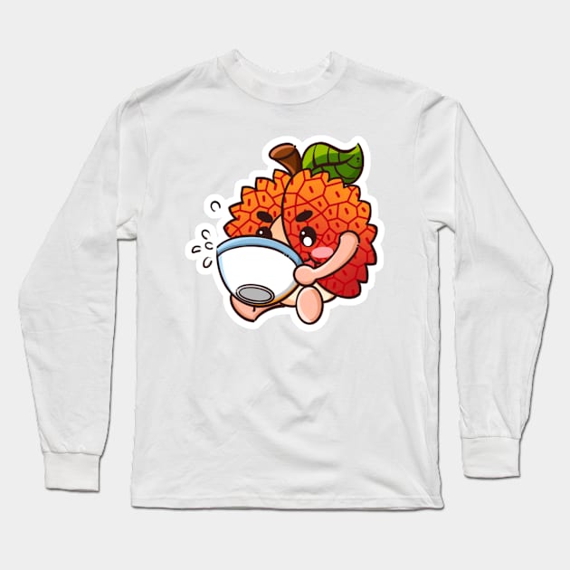 Starving Lychee Long Sleeve T-Shirt by LycheeDesign